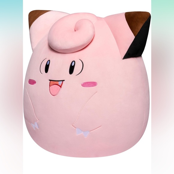 NWT Squishmallows Pokemon 14-Inch Clefairy Plush - Add Clefairy to Your Squad - Picture 3 of 4
